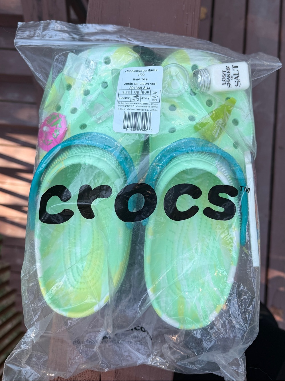 Margaritaville Kids Sandals in Lime Zest and Aqua Trim
